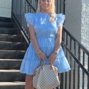 Anthropologie Light Blue Midi Dress